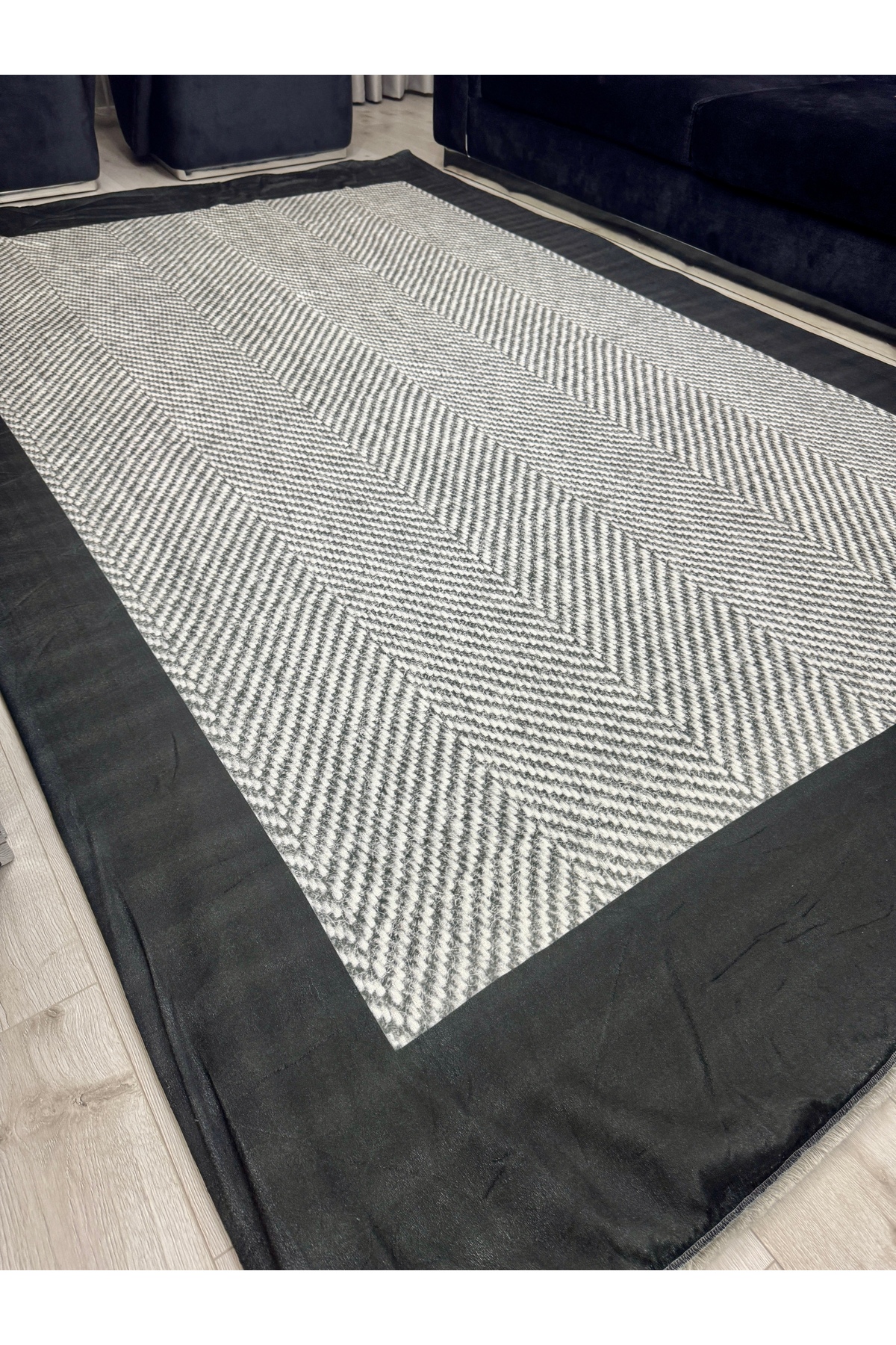 Sisal Halı (Görünümlü) Halı Örtüsü Süngerli ve Lastikli Kaydırmaz Tabanlı Yıkanabilir