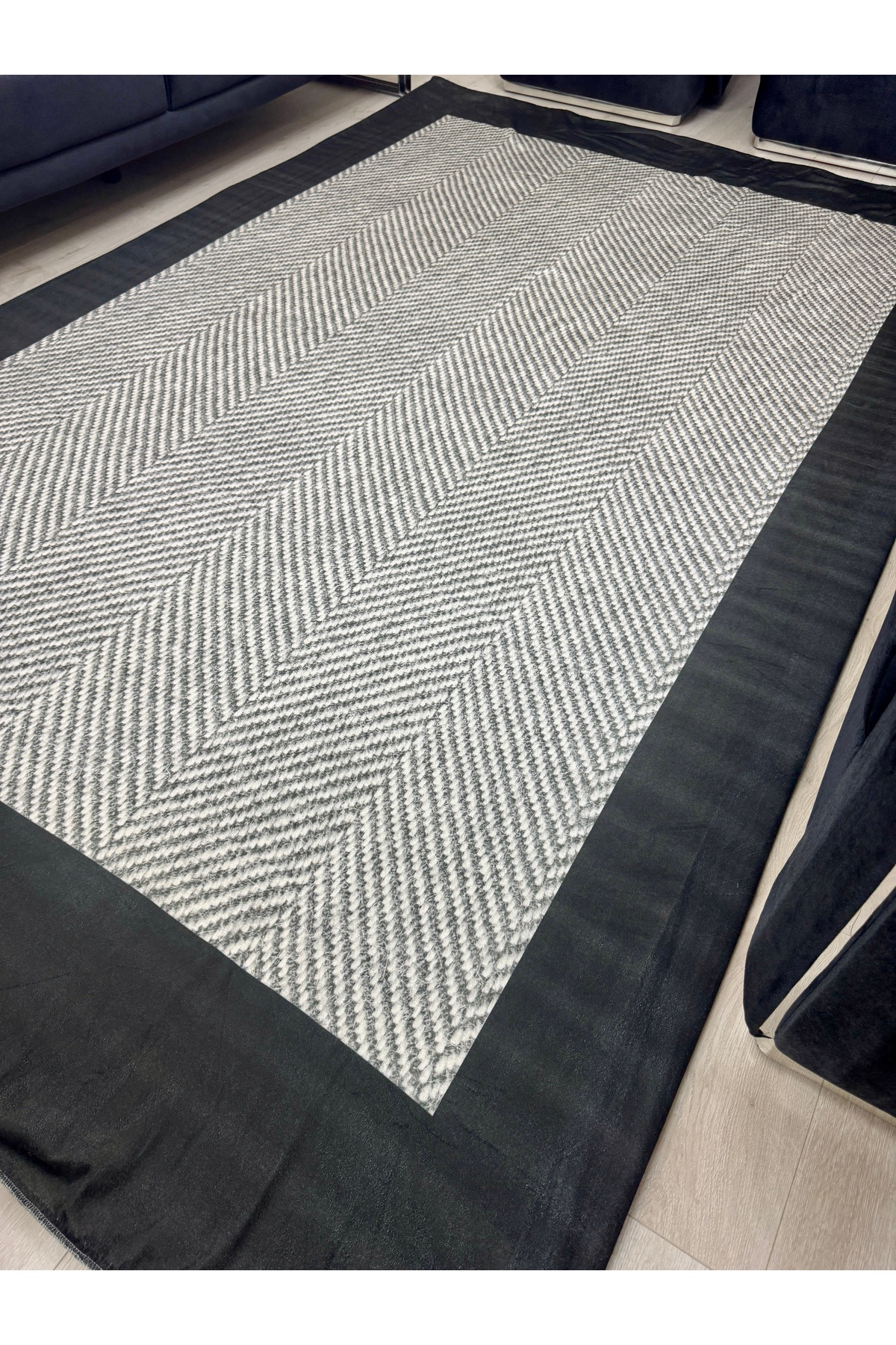 Sisal Halı (Görünümlü) Halı Örtüsü Süngerli ve Lastikli Kaydırmaz Tabanlı Yıkanabilir