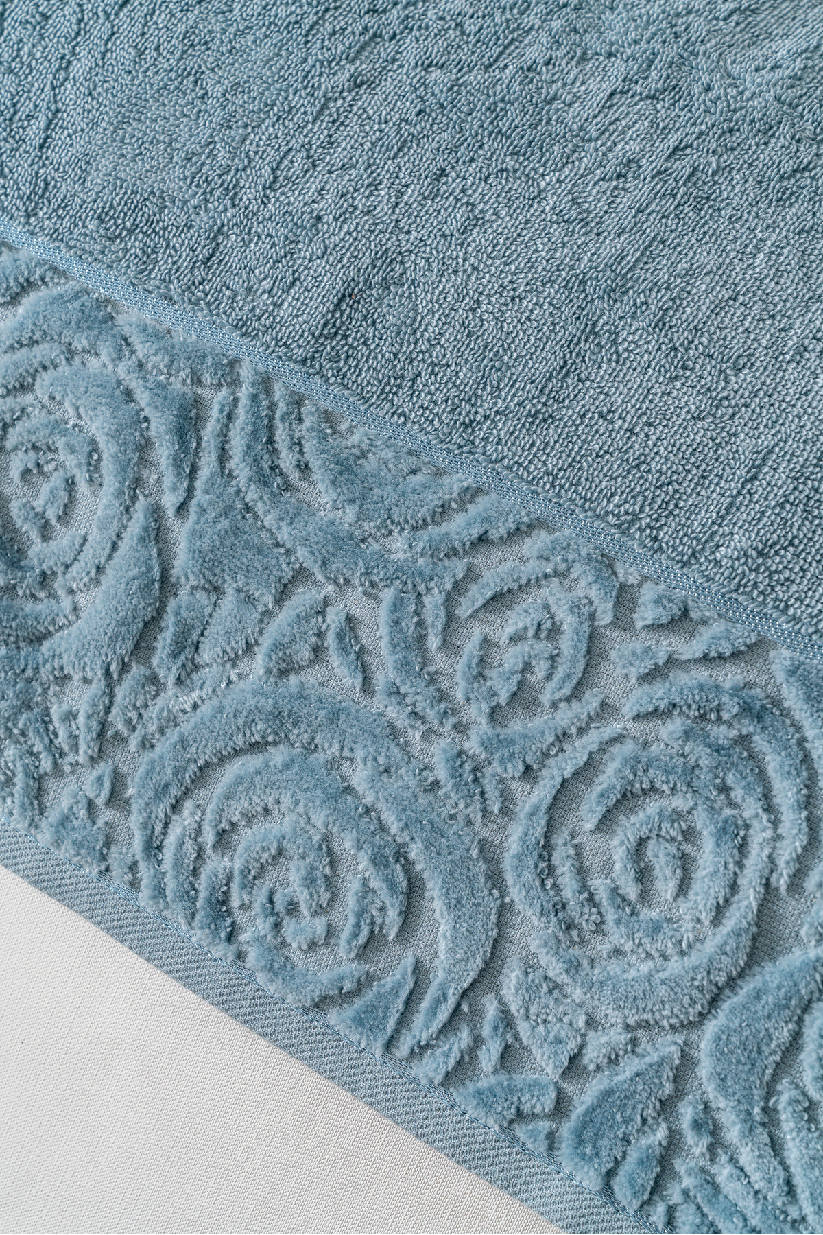 6'lı Ucu Gül Desenli %100 Pamuk 50X90 cm El Yüz Havlu Seti Şık Tasarım Yumuşak ve Emici