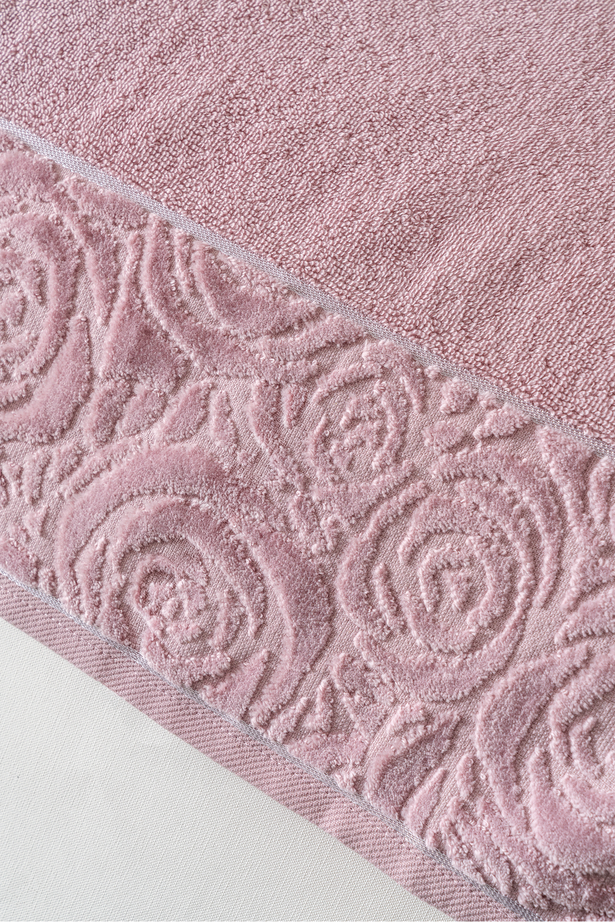 6'lı Ucu Gül Desenli %100 Pamuk 50X90 cm El Yüz Havlu Seti Şık Tasarım Yumuşak ve Emici