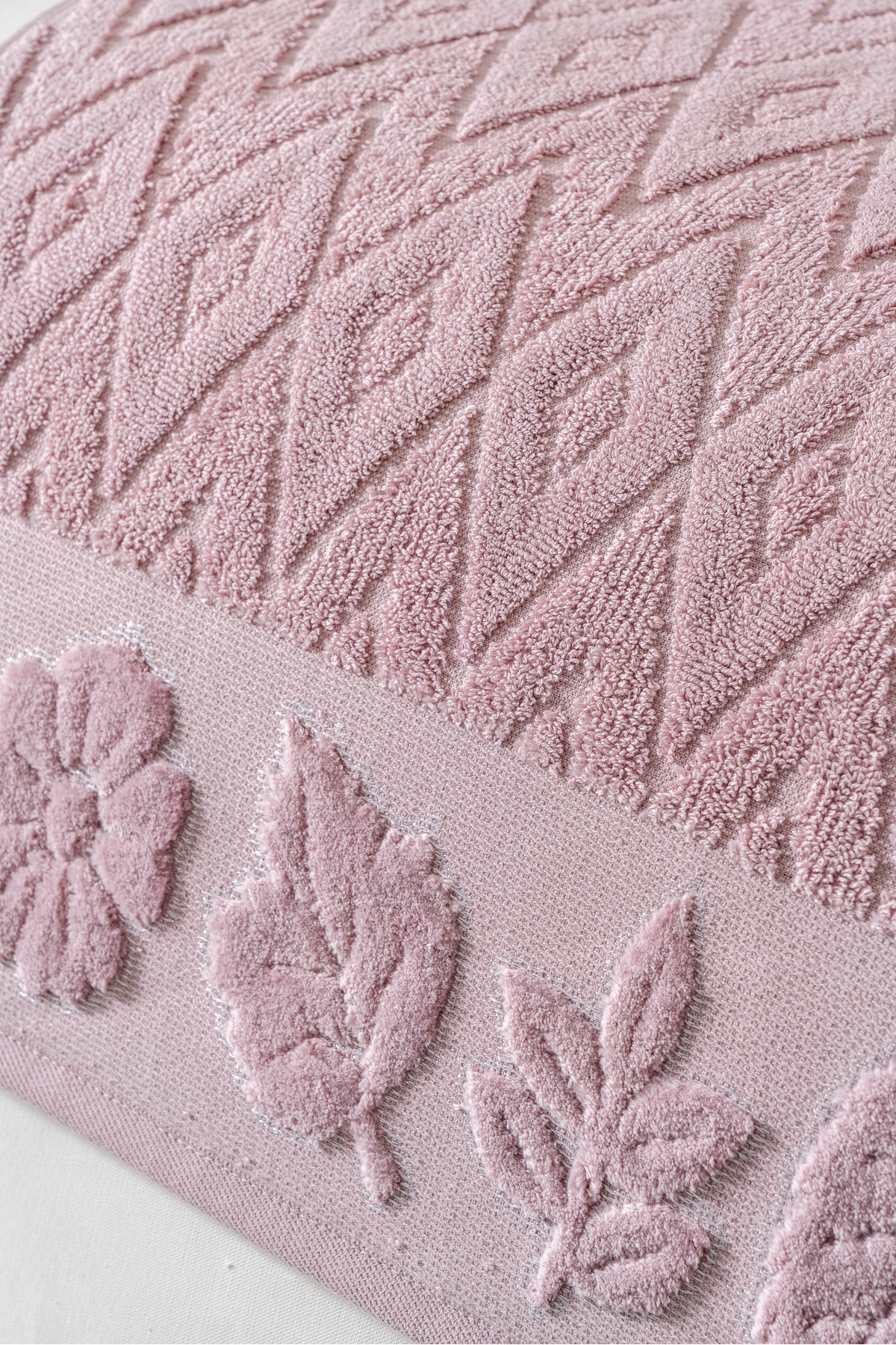 50x90 cm 6’lı El Yüz Havlusu Yumuşak Dokulu Şık Kabartma ve Yaprak Desen Yüksek Emici