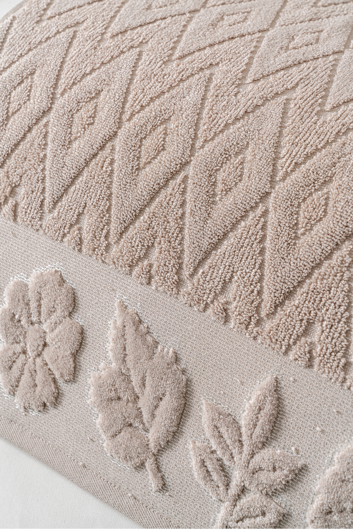 50x90 cm 6’lı El Yüz Havlusu Yumuşak Dokulu Şık Kabartma ve Yaprak Desen Yüksek Emici