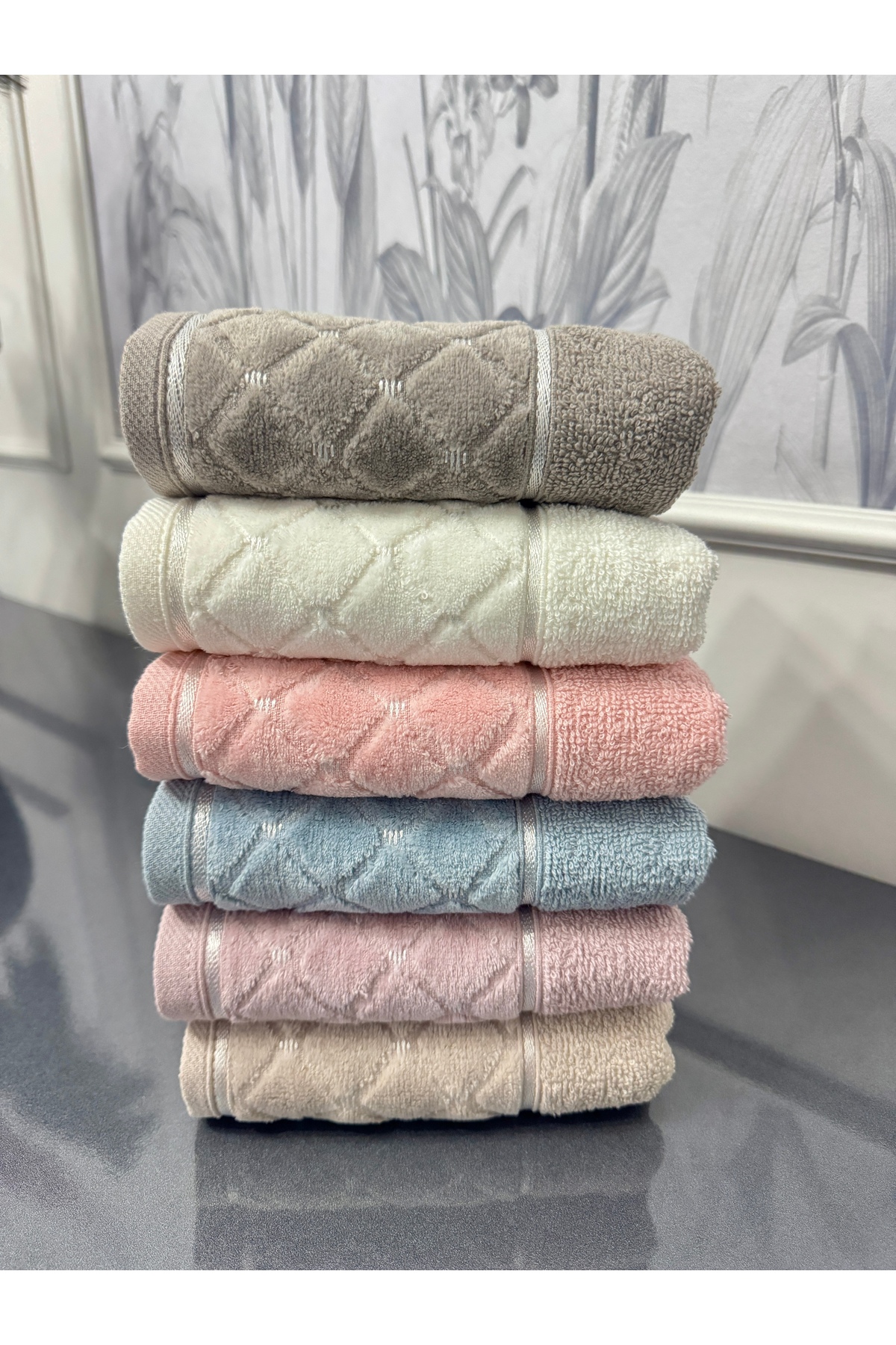 30x50 cm 6'lı Mutfak Havlusu %100 Organik Pamuk Yumuşak Doku Yüksek Emiş Gücü En