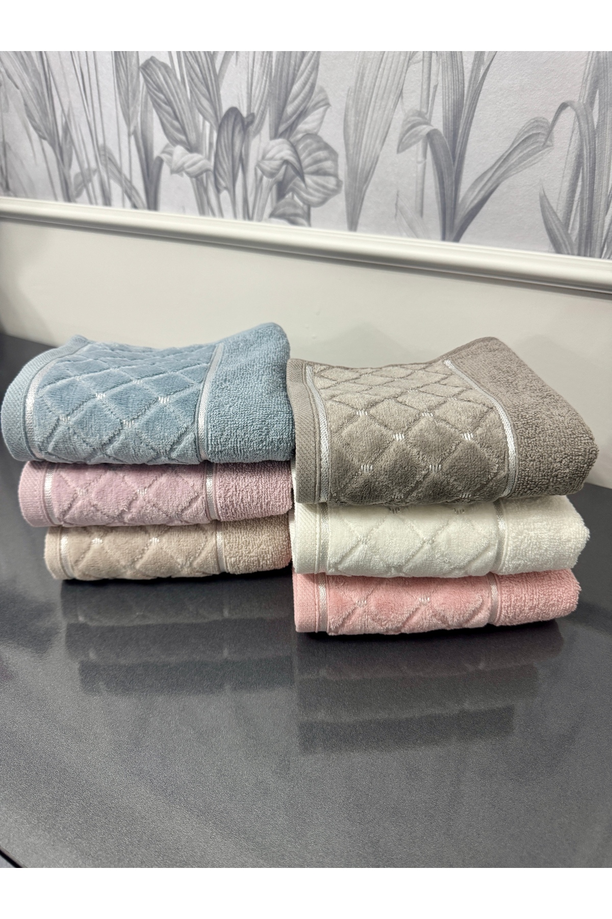 30x50 cm 6'lı Mutfak Havlusu %100 Organik Pamuk Yumuşak Doku Yüksek Emiş Gücü En