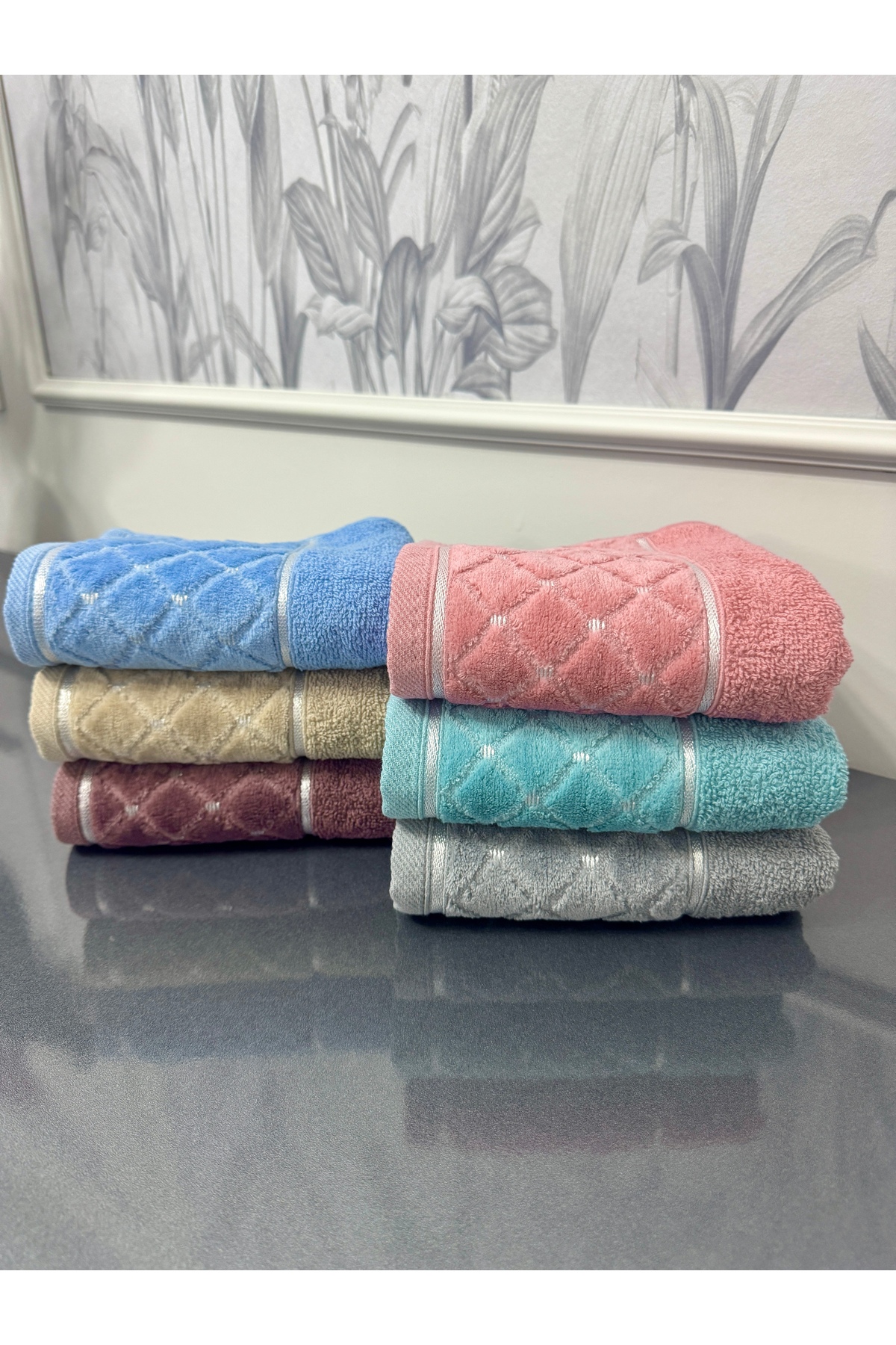 30x50 cm 6'lı Mutfak Havlusu %100 Organik Pamuk Yumuşak Doku Yüksek Emiş Gücü En