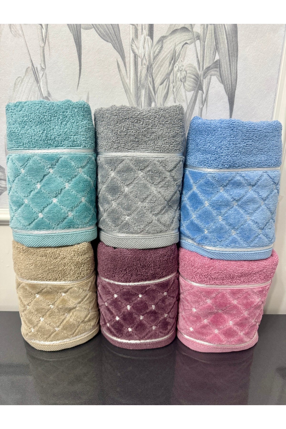 30x50 cm 6'lı Mutfak Havlusu %100 Organik Pamuk Yumuşak Doku Yüksek Emiş Gücü En