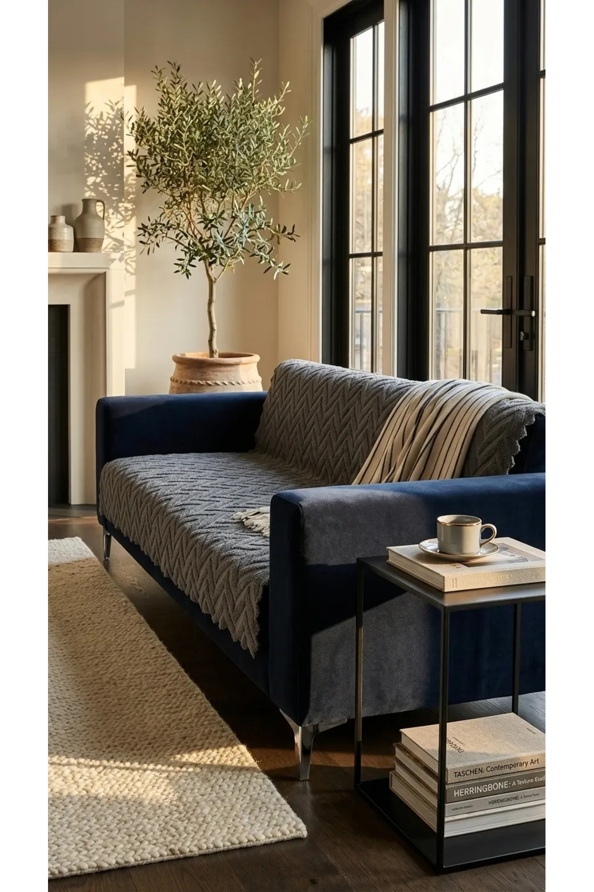 180x220 Kalın Süngerli Kesinlikle Kaydırmaz Welsoft Yumuşak Kabartmalı Modern Koltuk Örtüsü (SİYAH)