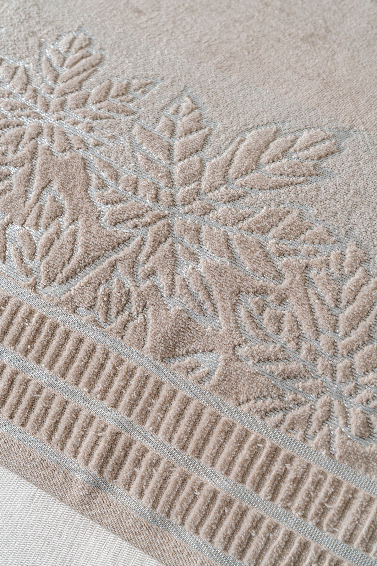 6'lı Çınar Yaprak Desen 50x90 Cm %100 Pamuk El Yüz Havlu Seti Yumuşak Doku Yüksek Emicilik