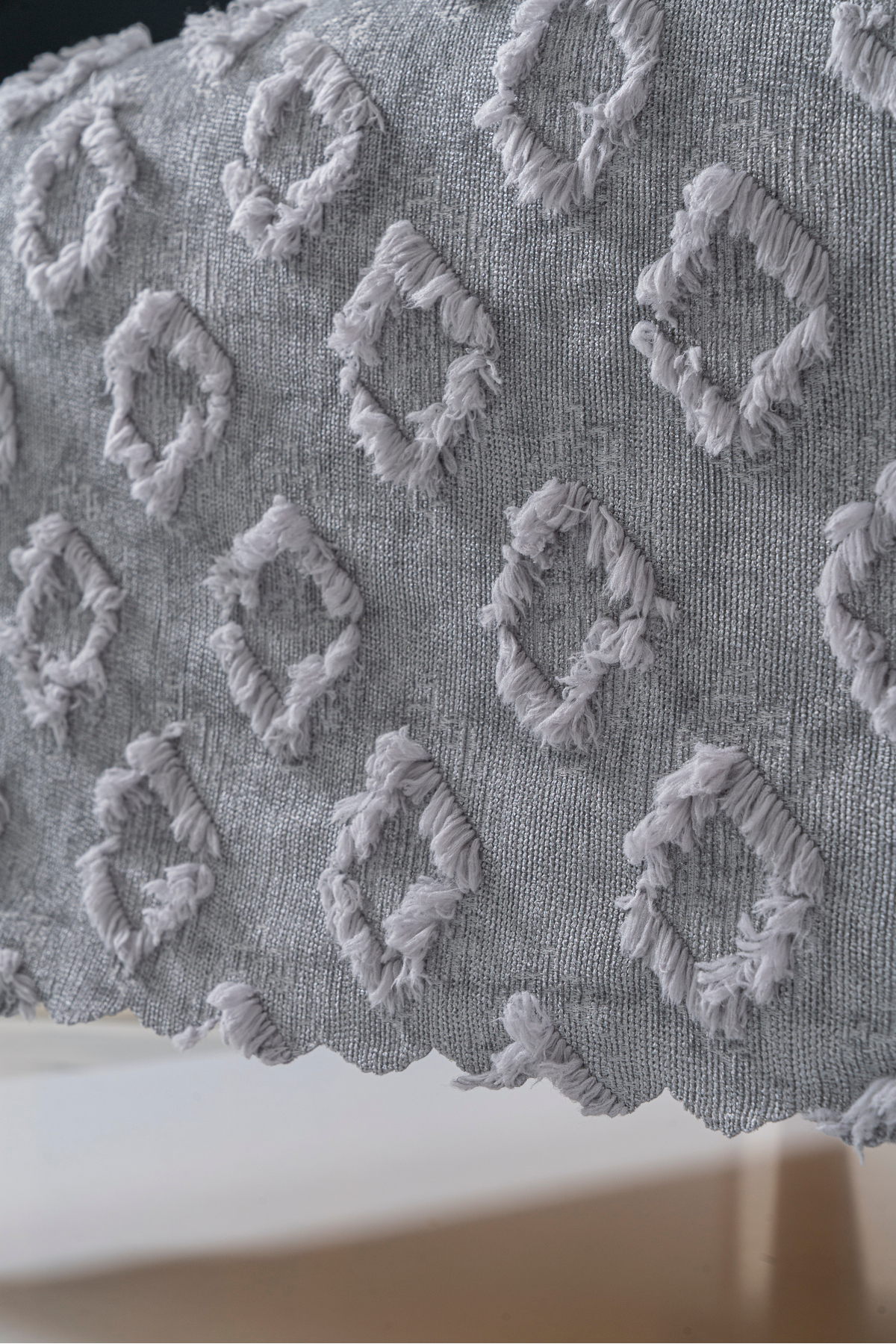 Gri Renk Koltuk Örtüsü 175x215 cm Çekyat Örtüsü Premium Şönil Jakar Kumaş Kaydırmaz, Yıkanabilir**